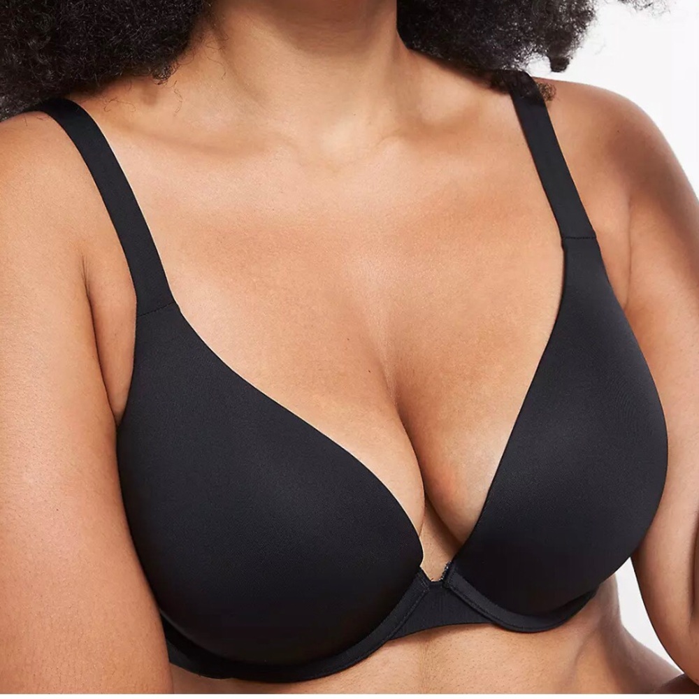 Cacique boost push up plunge bra sz 46DD